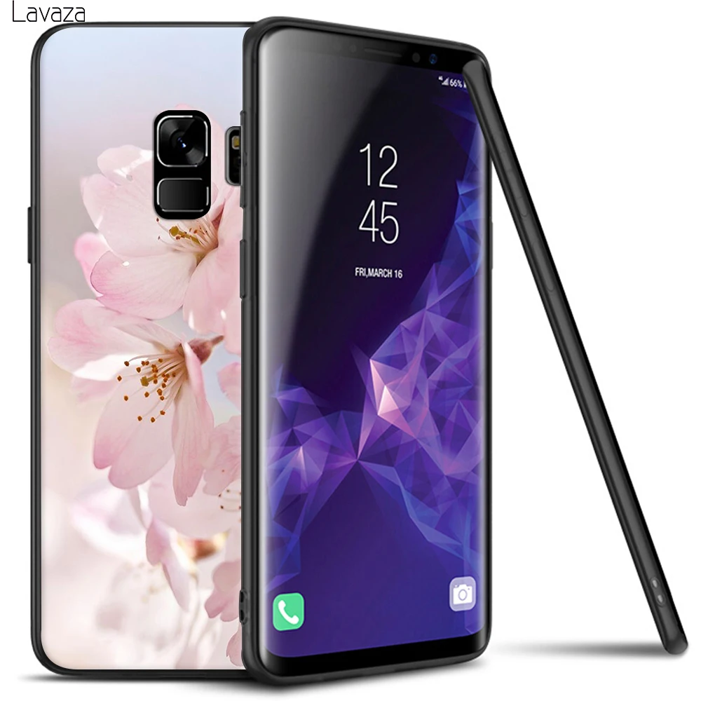 Lavaza Plant Flower Cherry Soft Case for Galaxy A3 A5 2016 2017 A6 plus A7 A8 A9 J6 2018 A10 30 40 50 70 |