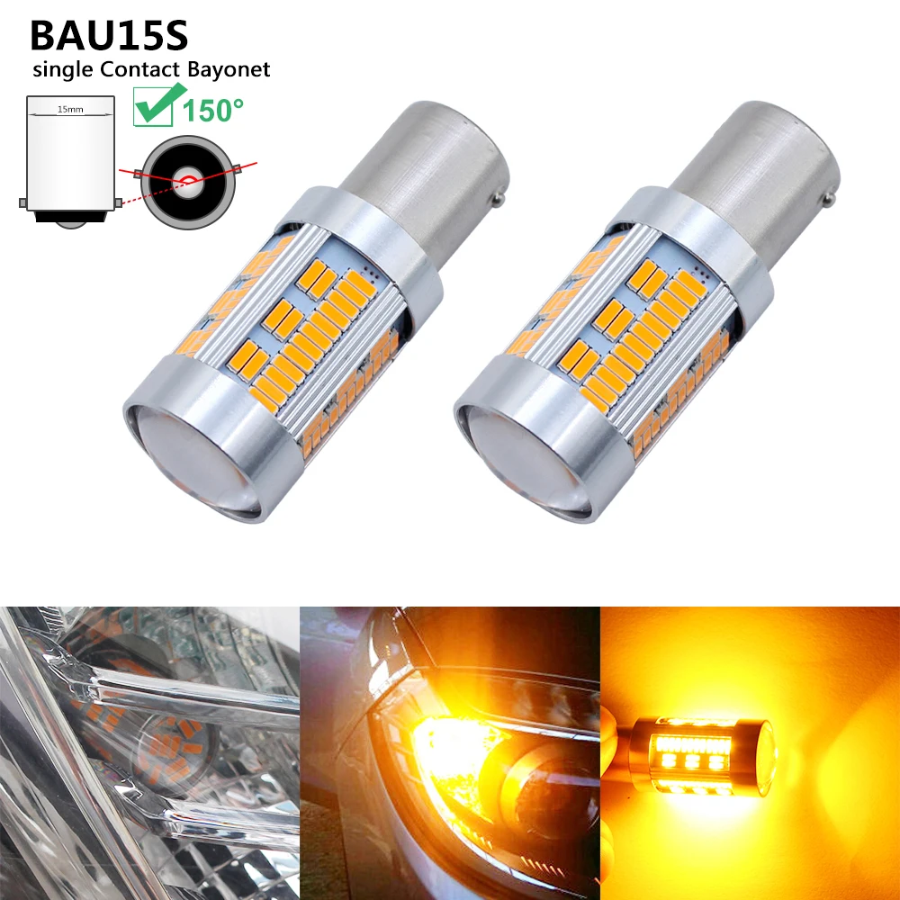 9-12 В 20 Вт 1156 BAU15S PY21W LED 105 4014 SMD Светодиодная лампа Янтарная желтая для автомобиля