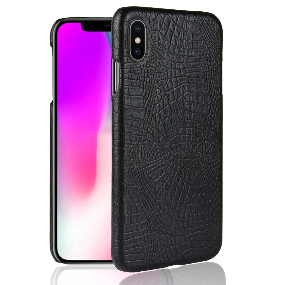 Жесткий чехол из искусственной кожи с текстурой под крокодила для Huawei Honor 10i 8S 8A