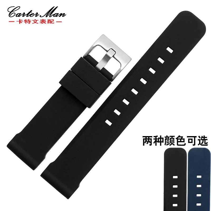 Новое поступление резиновый ремешок для часов силиконовый 22 мм 24 черный браслет