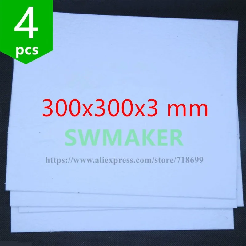 SWMAKER 4 шт./лот Reprap Prusa 3d принтеры 300x300 мм изоляция хлопок для кровать с подогревом