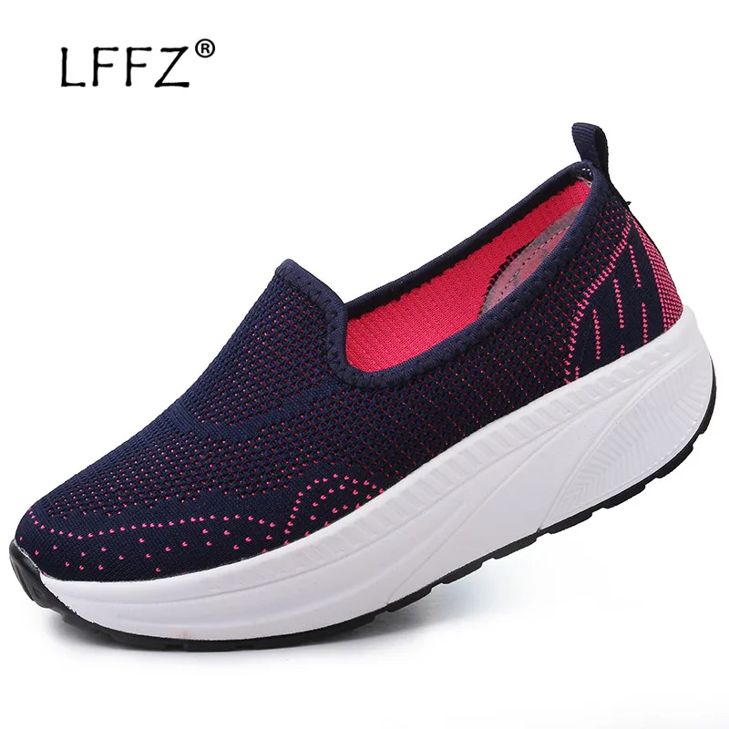 LFFZ/сетчатые туфли на плоской подошве женские балетки для похудения слипоны