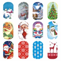 christmas design nail art water transfer sticker decal for nail art tattoo tips diy tools