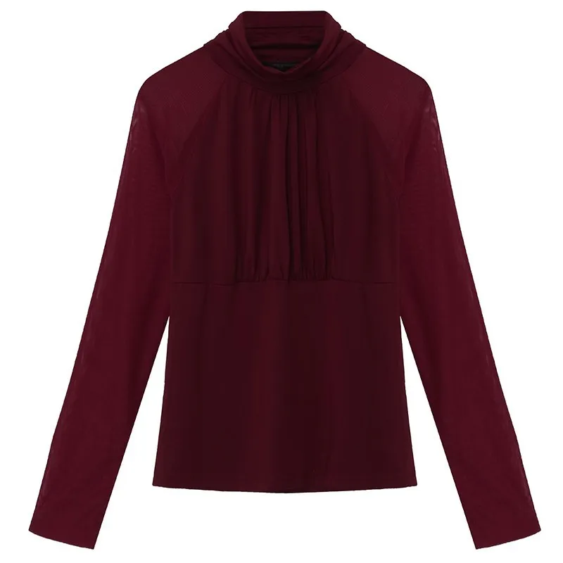 Женская кружевная блузка с длинным рукавом весна осень 2019|blusas fashion|blouse longlace blouse |