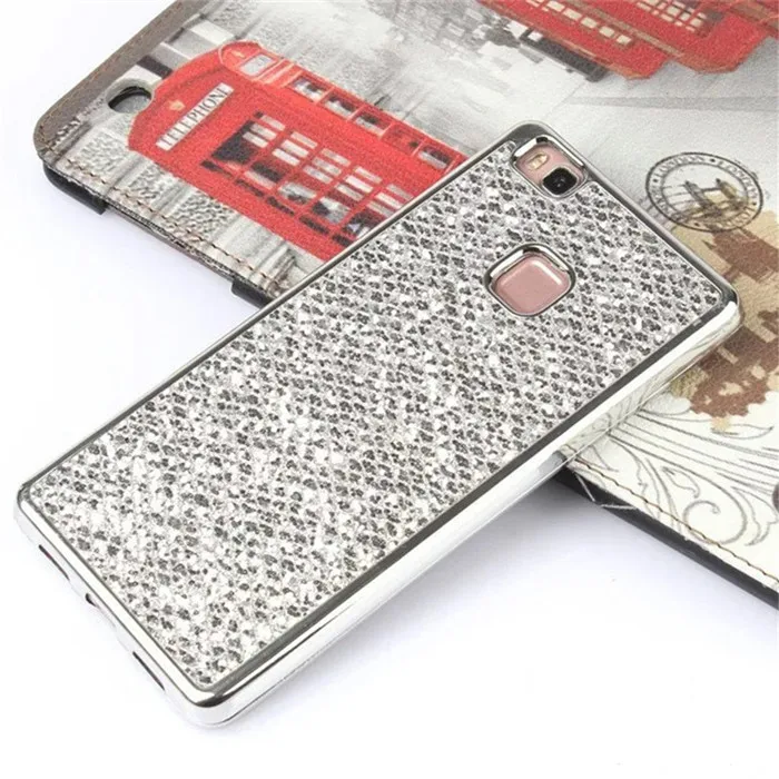 Silver Чехол для huawei P8 Lite P8 P9 P10 Lite милый блестящий чехол для телефона, чехол для huawei P10 Lite, силиконовый мягкий милый чехол - Цвет: Silver