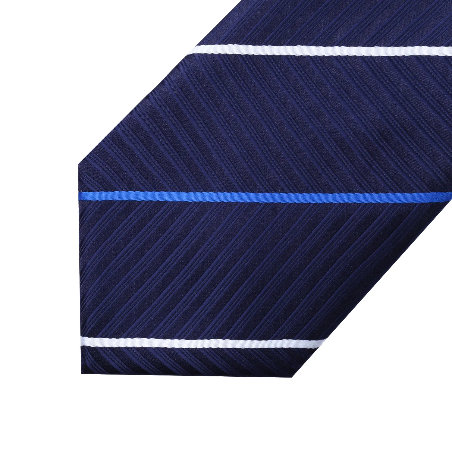 Тканый мужской галстук темно синий полосатый Набор платков и галстуков # TS913V8S