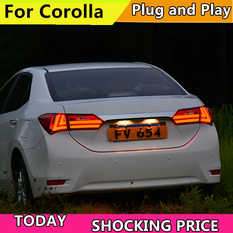 Автомобильный Стайлинг doxa для Toyota Corolla Altis задний фонарь 2014-2017 светодиодов ДХО