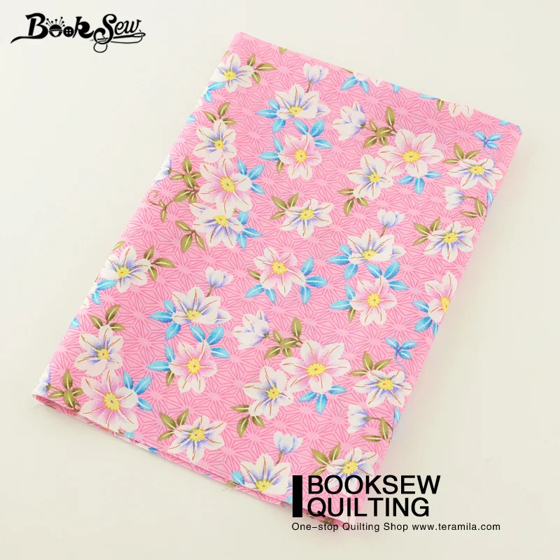 Хлопчатобумажная Поплиновая ткань Booksew милая розовая рубашка с цветочным