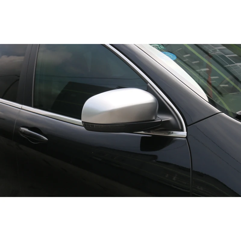 

2pcs Rearview Mirror frame Cup Trim Chrome Matte Cover For Jeep Cherokee 2014-2017