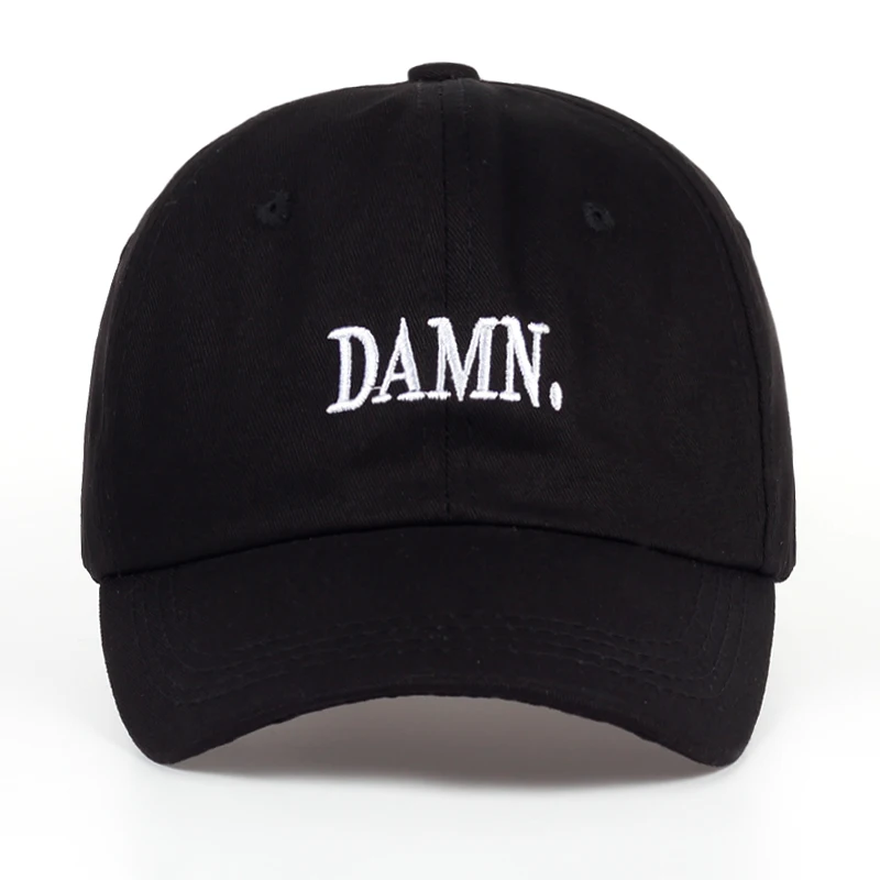 VORON kendrick lamar Кепка с надписью damn вышивка чёрная. Неструктурированная Женская