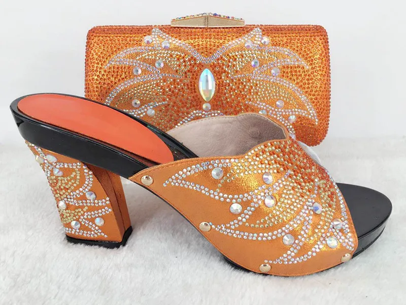 Новое Прибытие Королевский Синий Цвет Дамы Shoe and Bag Набор украшенный Бриллиантами