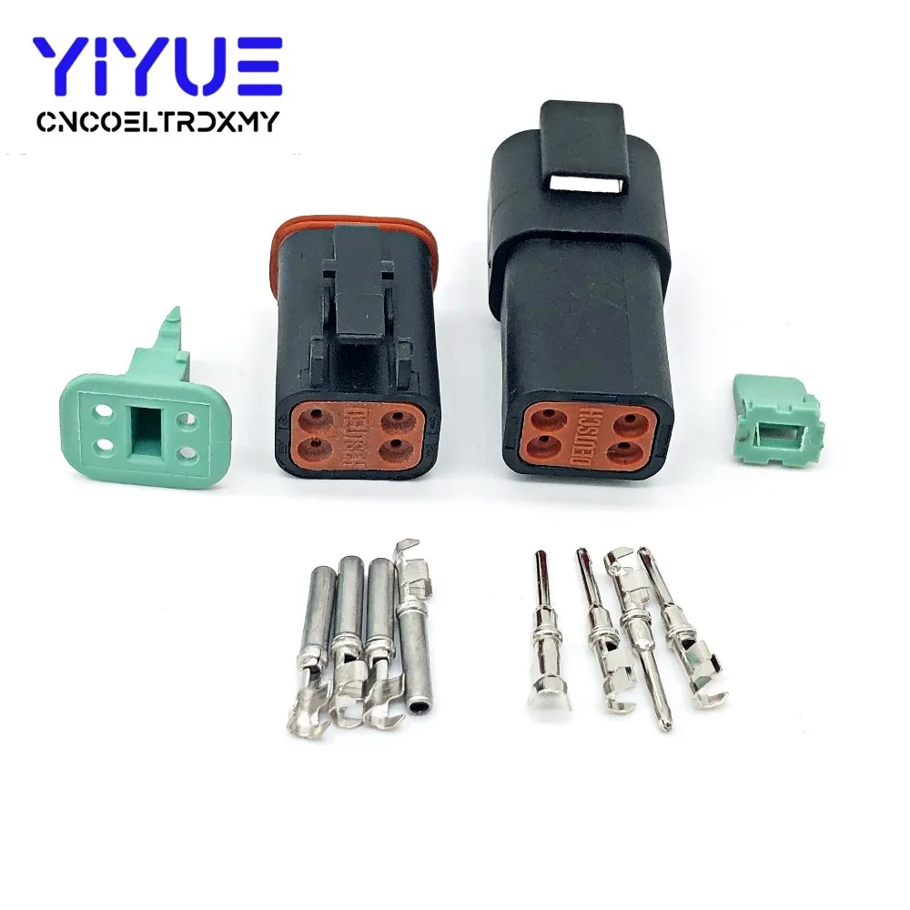 Черный 10 комплектов 4 контактный Водонепроницаемый Электрический проводной