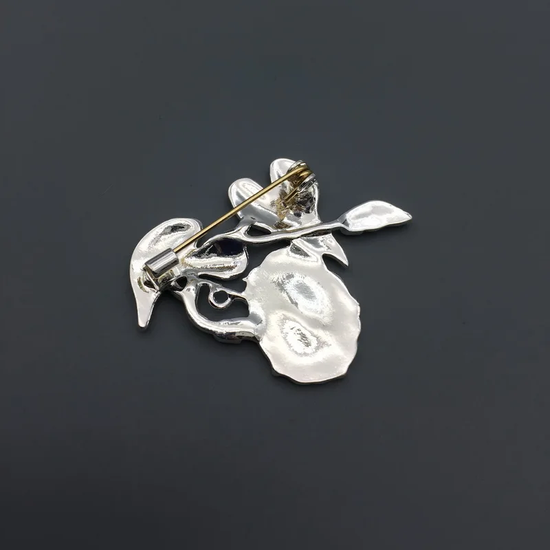 F.J4Z HOT Elegant Enamel Flower Costume Brooches Pins Fashion Excellent Quality Nice Color Morning Plant Alloy Gift | Украшения и