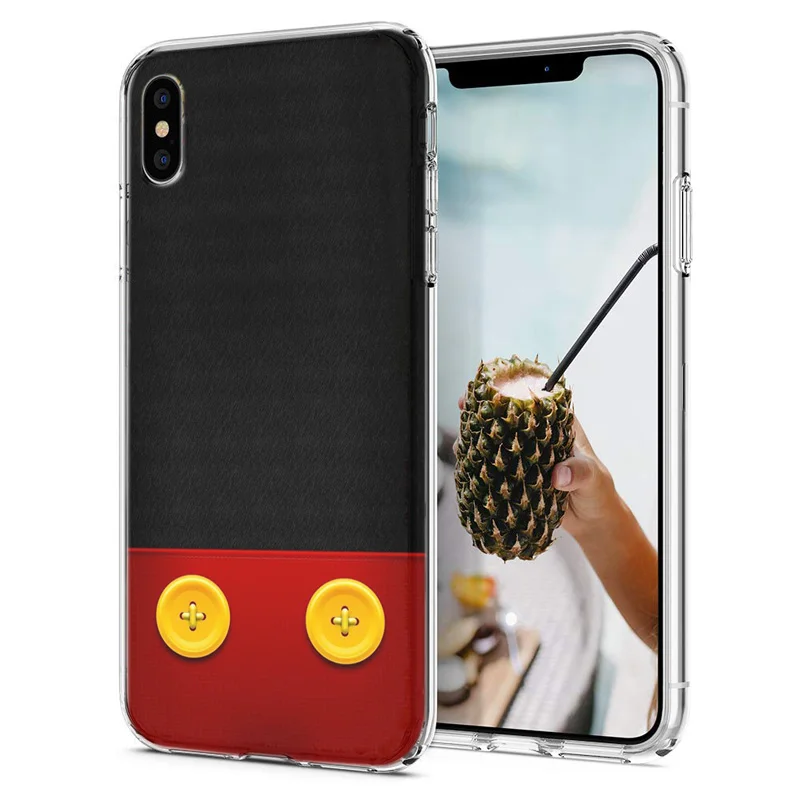 Soft Phone Case For iPhone 6 7 XS Max Covers TPU Colorful Princess Mickey Minnie Pattern Fundas X XR F091 |