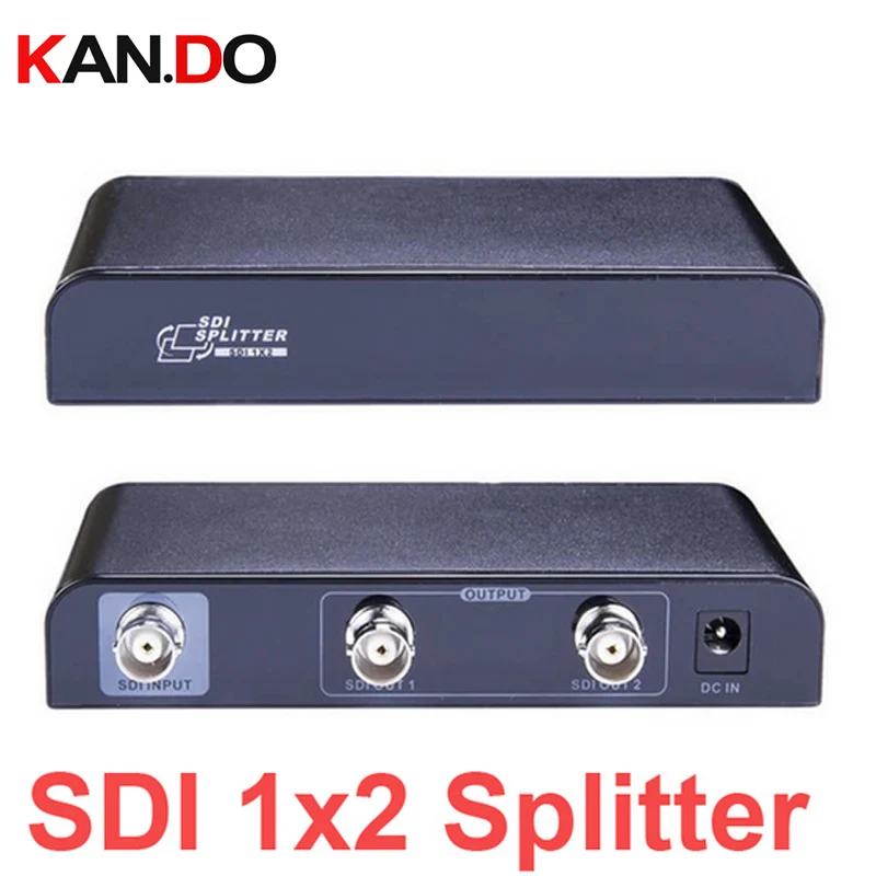 612 PUP-Two Ports SDI Splitter Compatible w/ SD-SDI,HD-SDI,3G-SDI Signal Extender AV divider video splitter converter adapter