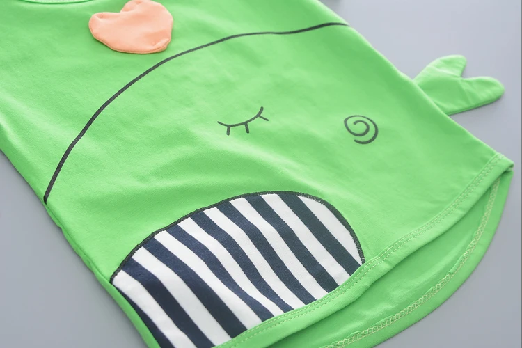 2018 Новый Модный комплект одежды для маленьких мальчиков короткий рукав + шорты