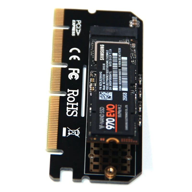 Адаптер M.2 NVMe SSD NGFF на PCIE 3 0 X16 плата интерфейса M Key поддержка PCI Express 0x4 2230 2280 размер