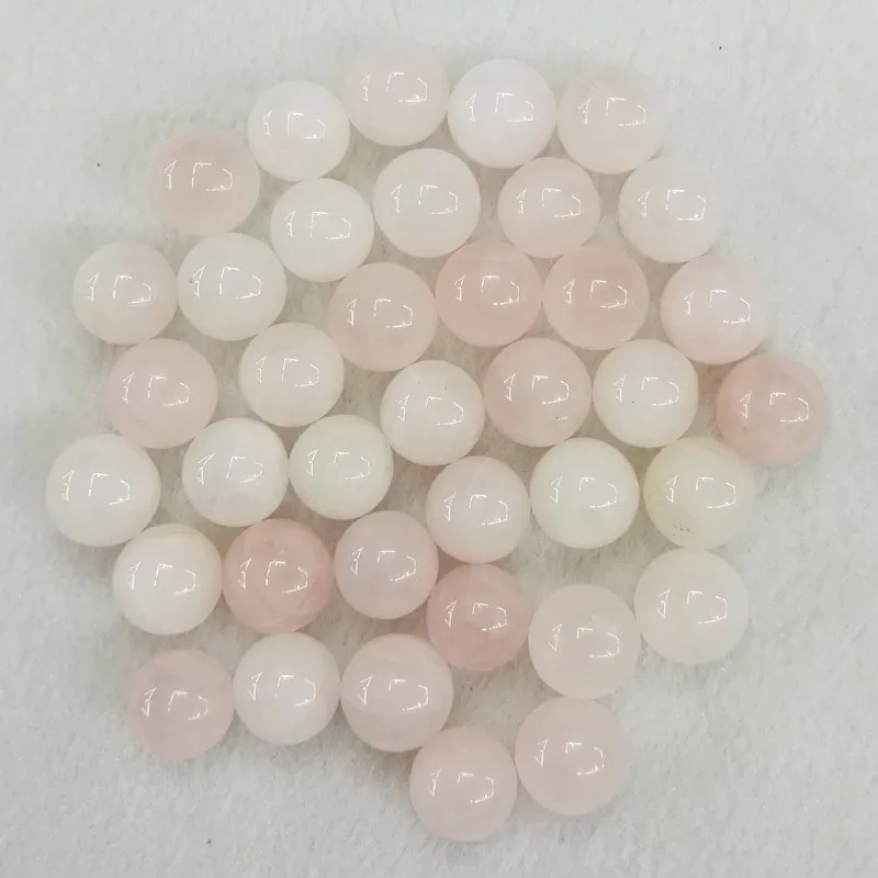 Rose Quartz Смесь природных камней круглые шарики 12 мм 0,5 мм отклонение без отверстия Подвески бусины для изготовления ювелирных изделий 50 шт./лот - Цвет: Rose Quartz