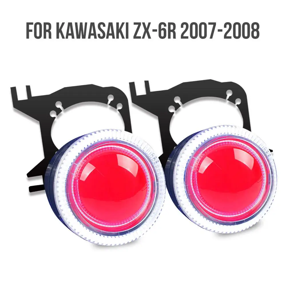 Red Demon Eye KT портной HID комплект проектора для Kawasaki ZX-6R ZX6R 2008-2007 HP23 - Цвет: Red Demon Eye