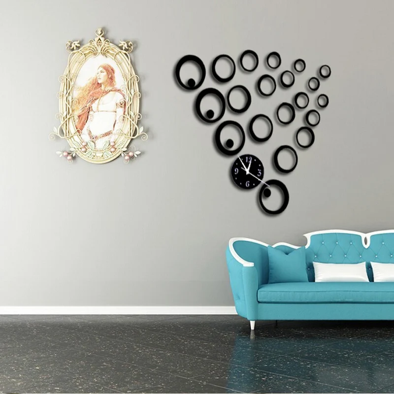 Кварцевые настенные часы Европейский дизайн большие декоративные 3d акриловые