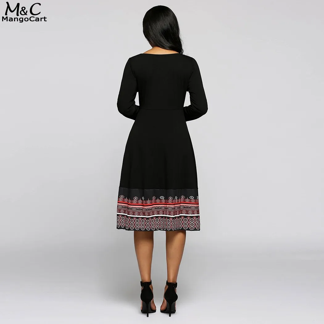 Fanala осеннее платье Для женщин с длинным рукавом Повседневное Платья для модные