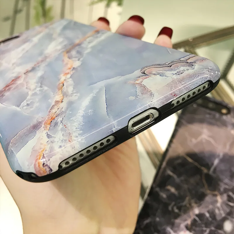 Мраморный чехол для Coque iphone 7 XS MAX, чехол, мягкая задняя крышка из ТПУ для iphone 6, 6 S, 7, 8 Plus, 7 Plus, 8 Plus, iphone X, S, XR, глянцевый чехол