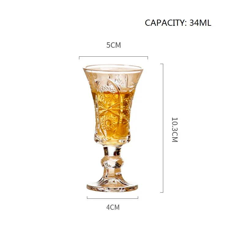 6 шт./компл. креативные изысканные бессвинцовые хрустальные стекла резные белые