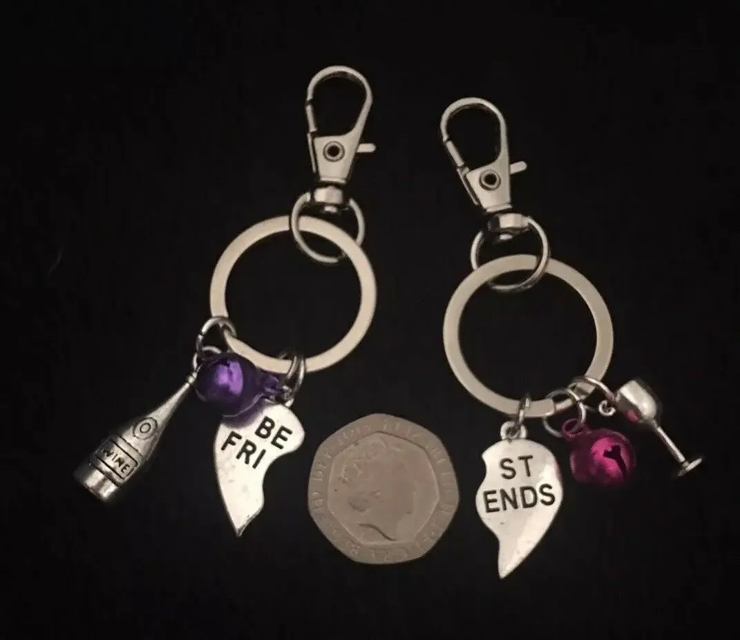 Пара колец для ключей смешанные цвета колокольчик праздничный подарок лучшие