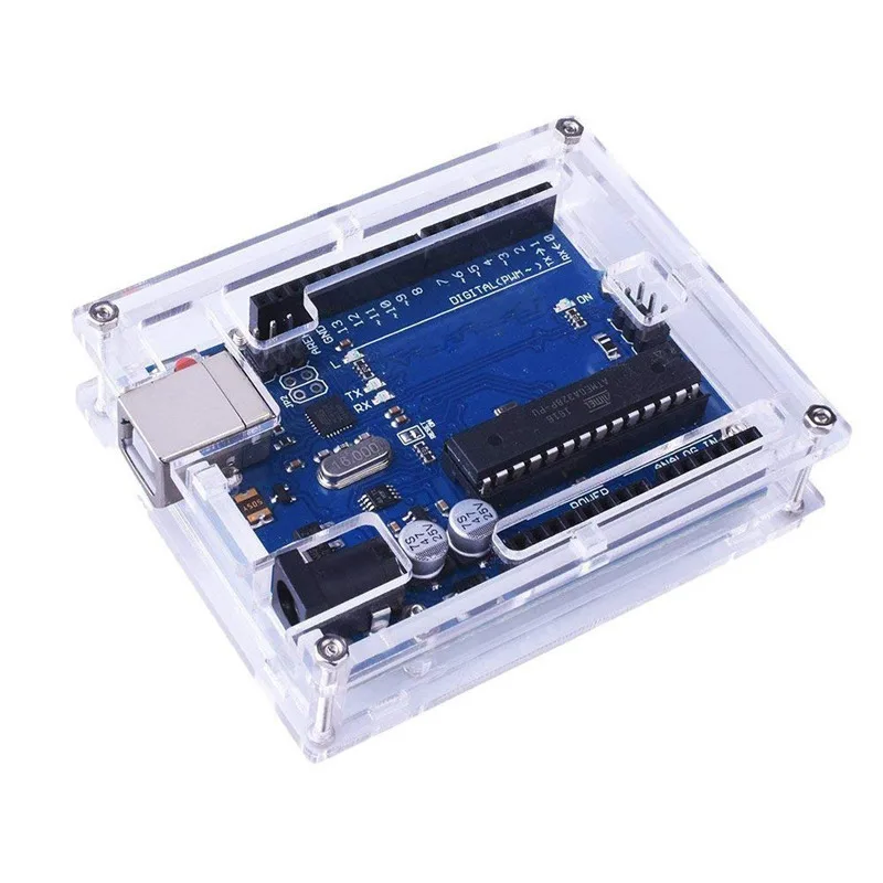 Прозрачный акриловый чехол для Uno R3 совместим с arduino UNO R3|Аксессуары