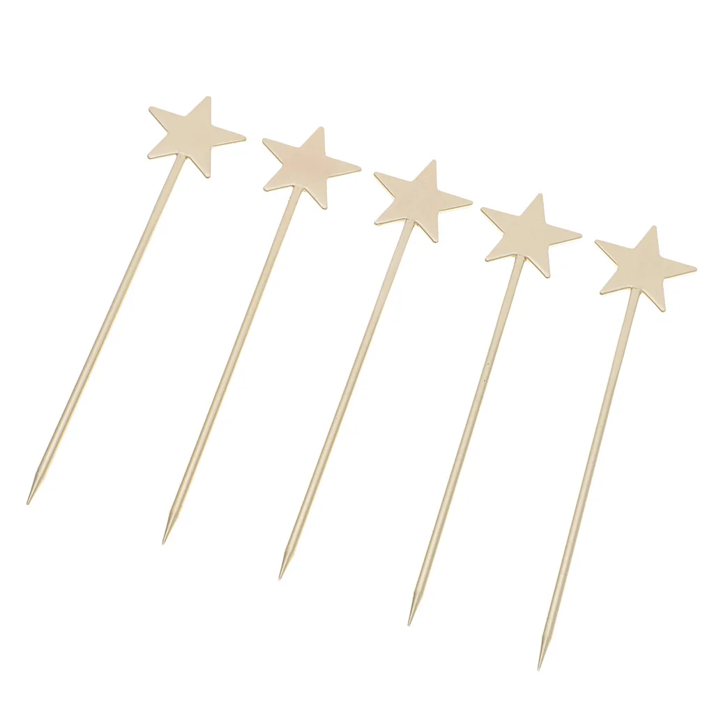 5PCS Steel Fruit Drink Sticks Cocktail Picks for Bar Tools | Дом и сад