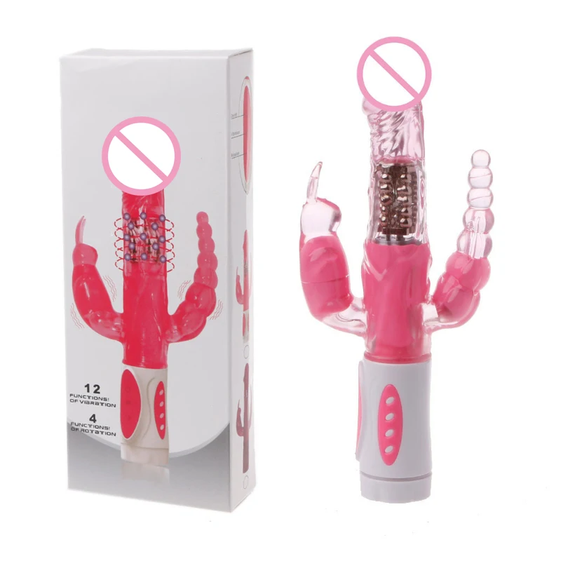 Вибратор кролик с тройным удовольствием многофункциональный вибратор двойной