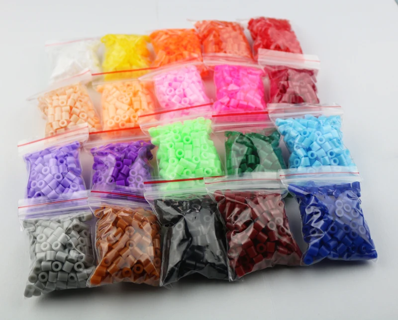 Бусины hama 20 колрос/5 мм плавкие бусины развивающие игрушки для детей рукоделия