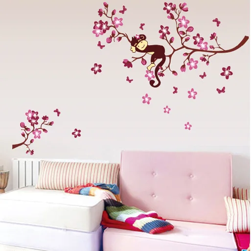 

Sell like hot cakes with the monkey branches of the sitting room the bedroom wall stickers household adornment wall stickers