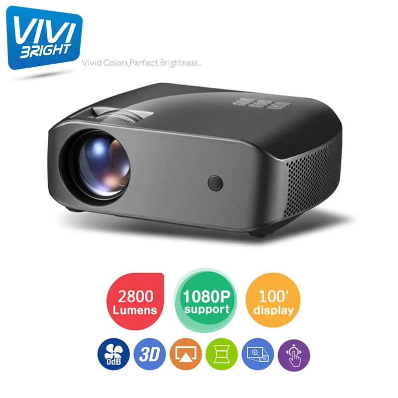 F10 2800 люмен 1920X1080 реальный Full HD проектор, HDMI USB PC 1080p светодиодный домашний мультимедийный видеопроектор Proyector