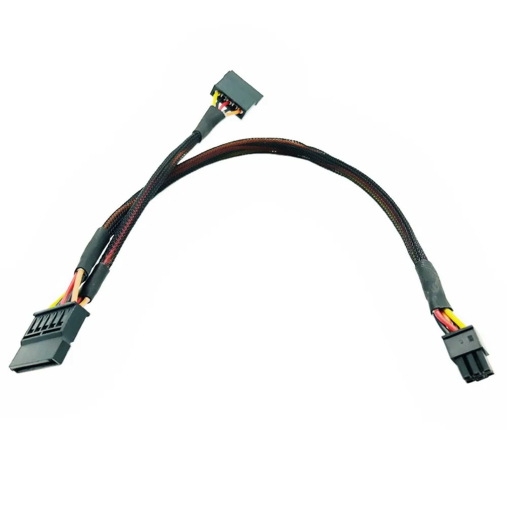 6Pin к сплиттеру 15Pin SATA кабель питания для DELL Vostro 3650 3653 настольный компьютер HDD SSD