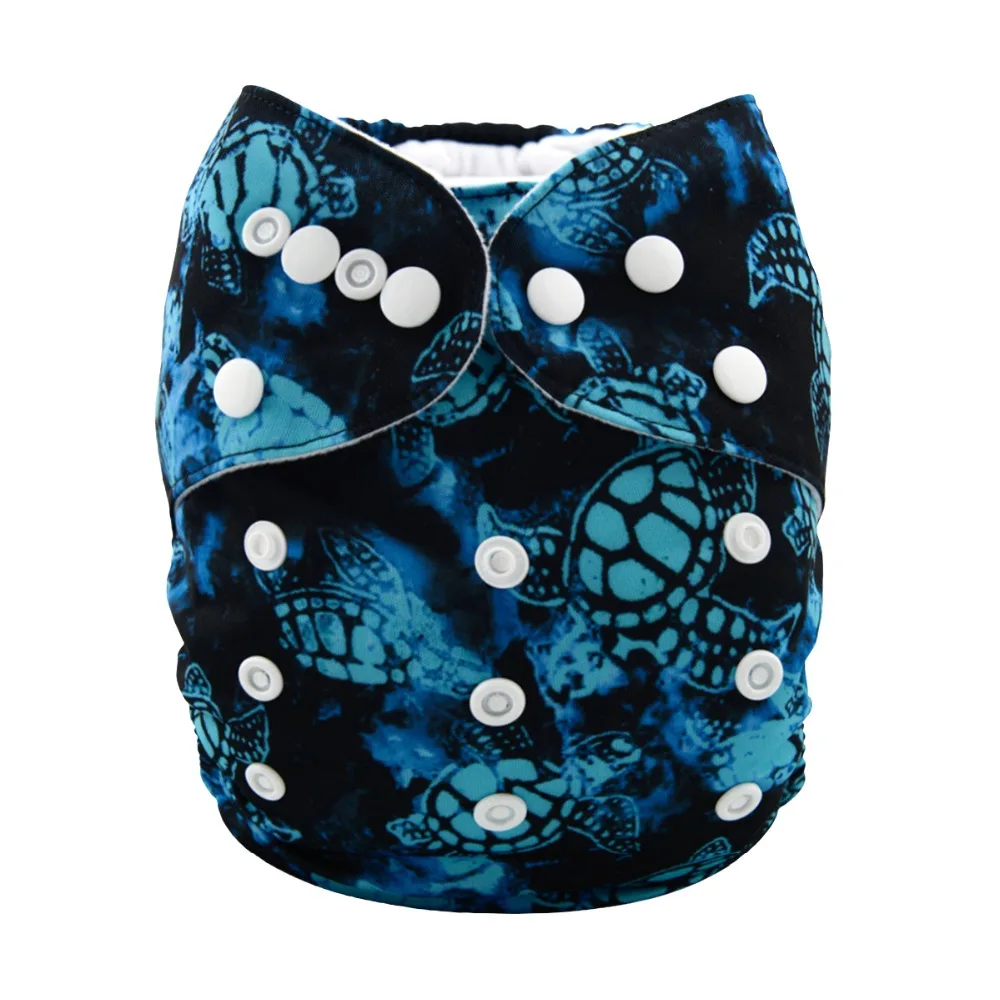 Однотонные подгузники тканевые многоразовые моющиеся водонепроницаемые и