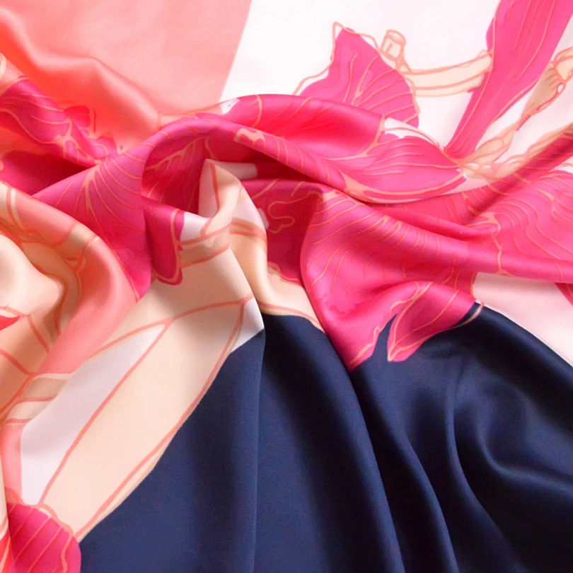 [BYSIFA] розовый шелковый шарф шаль мусульманские женские головные шарфы для весны и