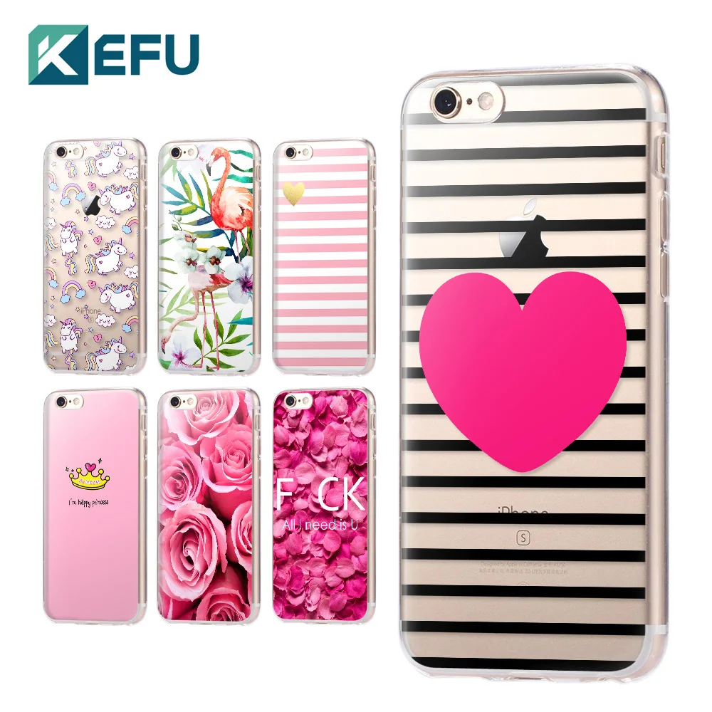 For coque iPhone 6 case 5C 5S 6S 7 8 Plus Flower soft silicone TPU cover 2016 new arrivals original for fundas | Мобильные телефоны