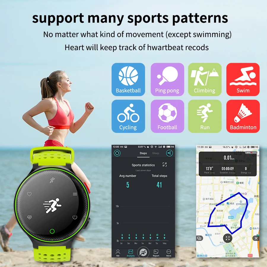 Roadtec Smart Watch телефон SmartWatch часы Женщины Мужчины Bluetooth фитнес пульсометр наручные
