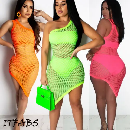 2019 New Women Loose Fishnet Dress Bikini Cover Up Beachwear Swimwear Sundress Beach | Женская одежда
