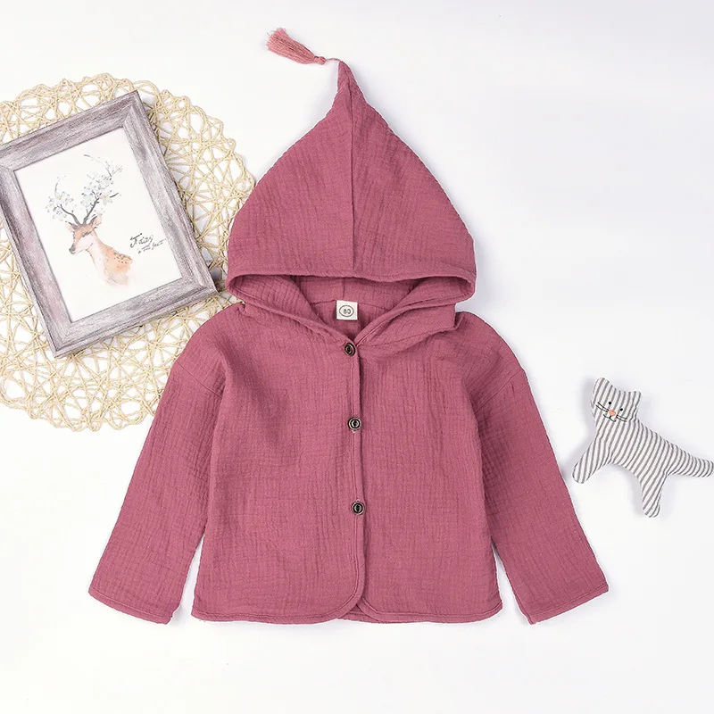 2019 г. осенний кардиган для маленьких девочек верхняя одежда пальто с капюшоном и