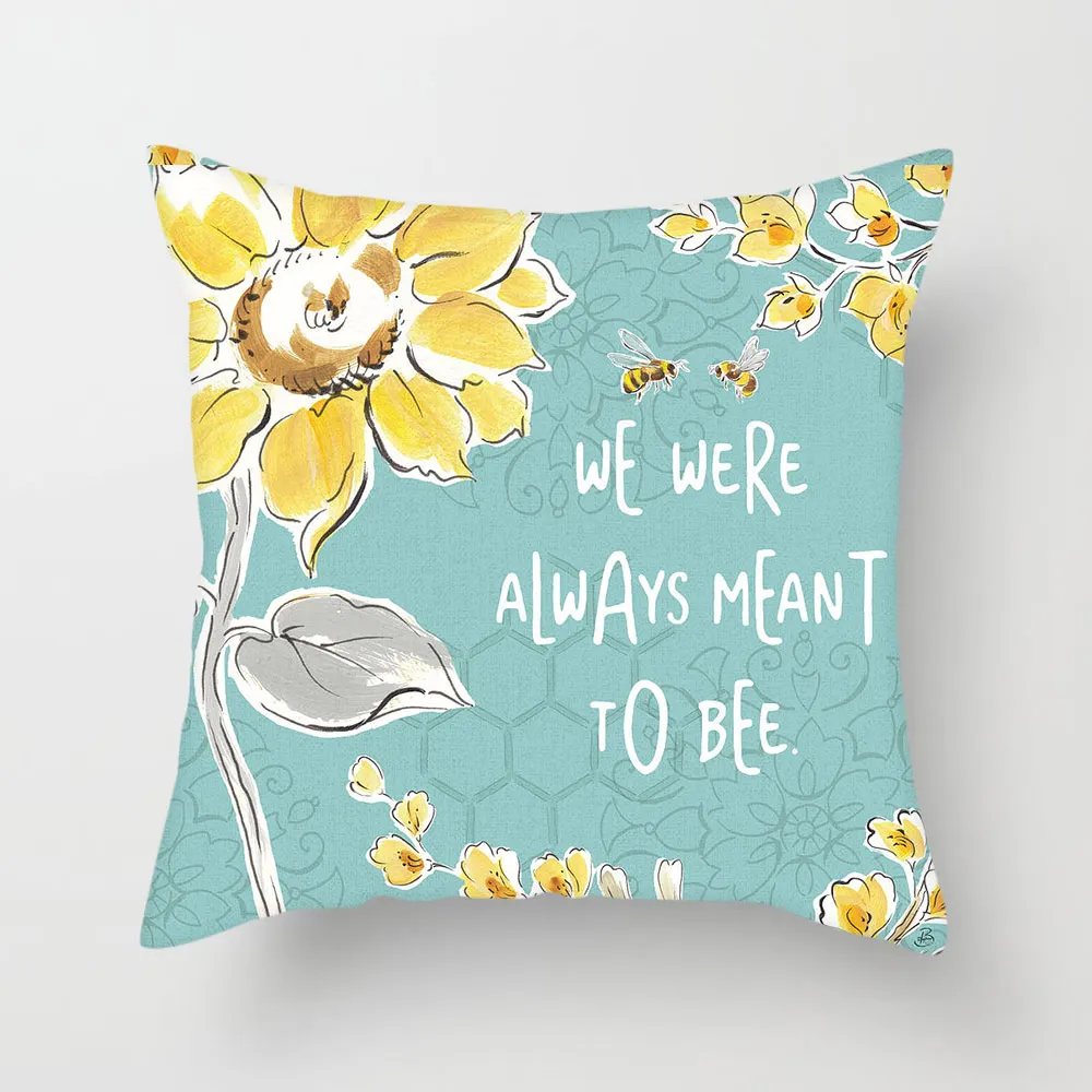 Чехлы для подушек с рисунком подсолнуха Fuwatacchi наволочка в виде листьев заката