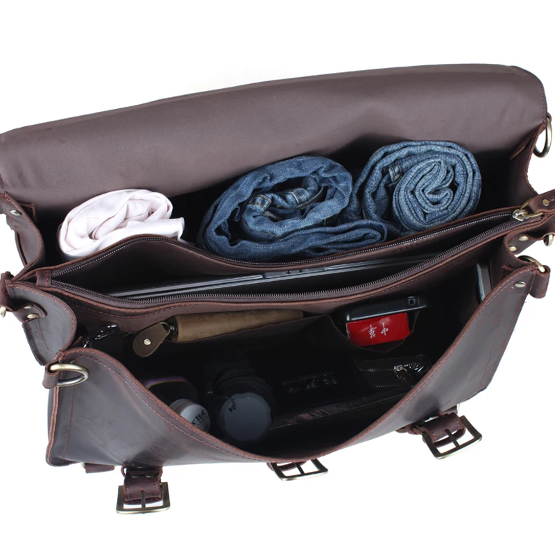 Мужской рюкзак из воловьей кожи Tiding дизайнерский дорожный портфель для ноутбука