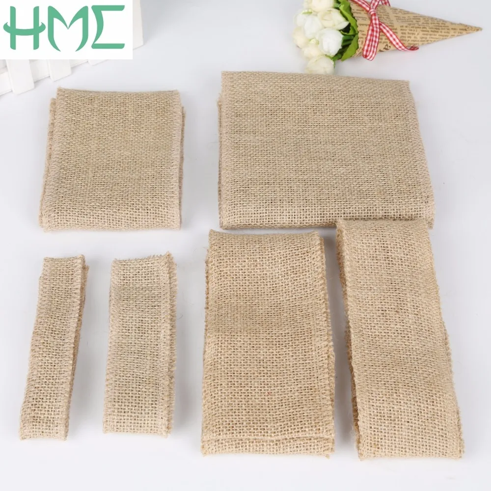 5 ярдов натуральный джут гессианская Мешковина лента рулон мешковины стол