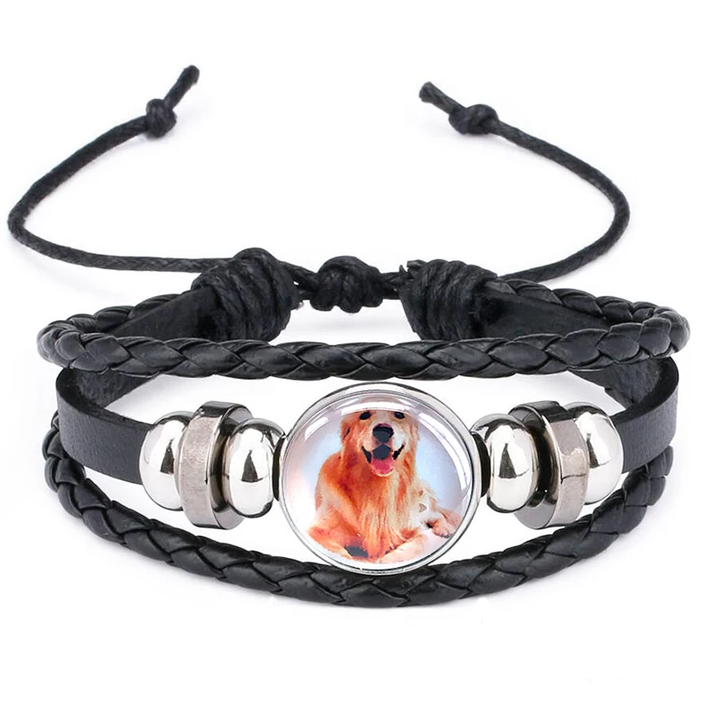 Новинка 2018 браслет с подвесками в виде собаки Лабрадора мужские ювелирные