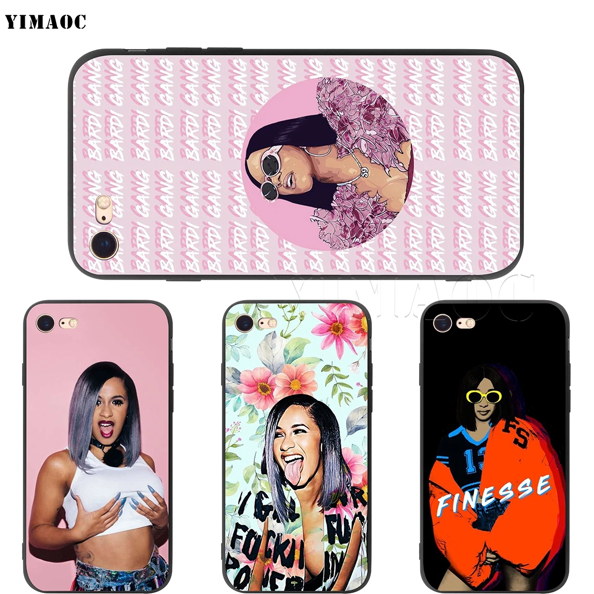 YIMAOC Cardi B мягкий чехол для Apple iPhone SE 2020 5 5s 6 6s 7 8 Plus XR X Xs 11 12 Pro Max mini | Мобильные