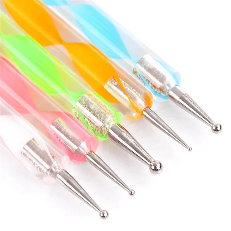 Swagpick 5Pcs/Lot Pro 2 Way Wax Dotting Pen Nail Art Gems Easy Picking Crystal Tools Pencil Pick Up Manicure DIY | Красота и здоровье