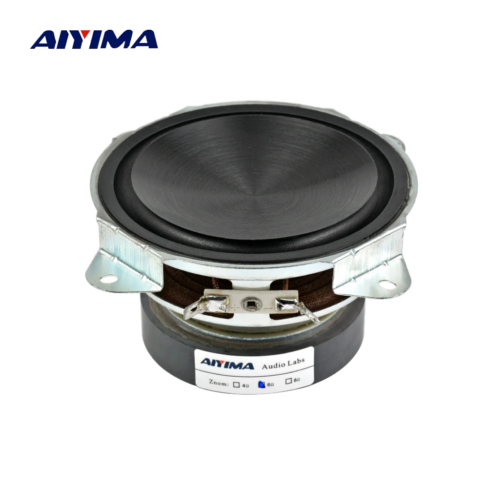 AIYIMA 1 шт. 4 дюйма Портативный Колонка Spund Динамик сабвуфер 6Ohm 40 Вт бас DIY Аудио