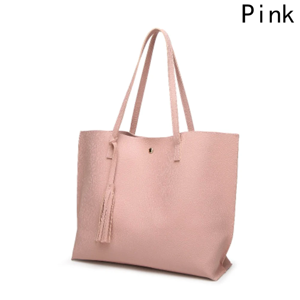 

Women Shoulder Bag Luxury Women`s Handbags Top Handle Tote Soft Leather High Quality Bags Ladies Tassel Tote Handbag