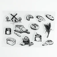 ylcs324 foods silicone clear stamps for scrapbooking diy photo album cards decoration transparent stamp craft clear stamp tools